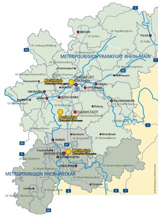 Operating radius Rhine-Main-Neckar