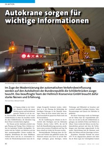 Autokrane sorgen für BAB-Infos